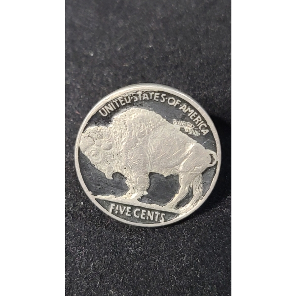 Handcrafted 1937 Buffalo Nickel Pin