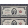 Image 2 : Lot of Two 1963 $2 Red Seal Federal Reserve Notes 