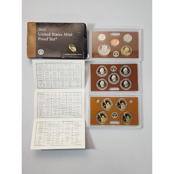 2011 United States Mint Proof Set With Original Box and Certificate of Authenticity