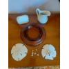 Image 1 : Group Lot As Shown Including Milk Glass, Sand Dollars & Shark Teeth