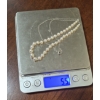Image 7 : 18 Inch Sterling Silver & Superb Graduated Pearl Necklace - Rare Silver White Color  Must See!