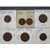 Image 2 : Nine Assorted United States Wheat Pennies Including 1909 VDB!