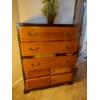 Image 4 : Men's Oriental Themed High Dresser / Chest Of Drawers - Two Tone Finish - Excellent - Measures: 50" 