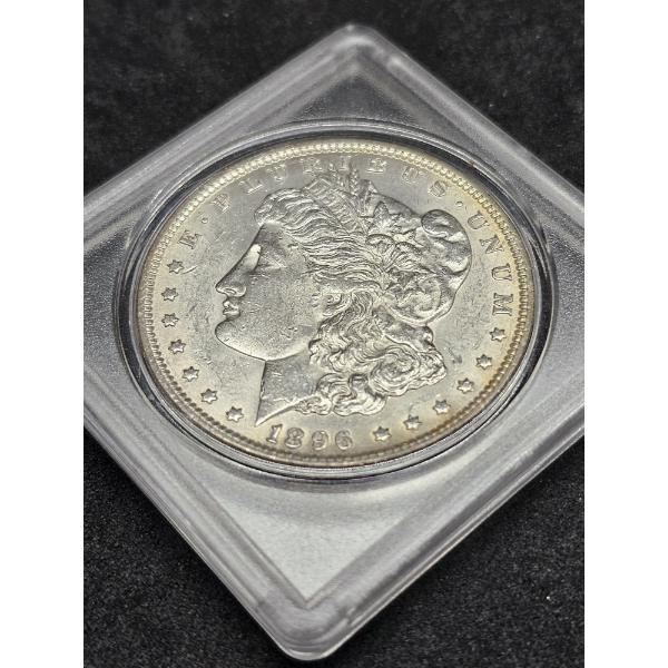 1896-P Morgan 90% Silver Dollar with Protective Case