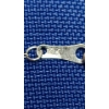 Image 5 : 10K White Gold 18" Necklace With 10K White Gold Open Setting Pear Shaped Pendant - Weight: 1.2g