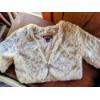 Image 1 : Fawn Color Faux Fur Shrug & Black Sheer Beaded Scarf
