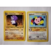 Image 1 : Two Vintage Pokemon Trading Cards - Rare Poliwrath 28/75 & Uncommon Igglybuff 40/75