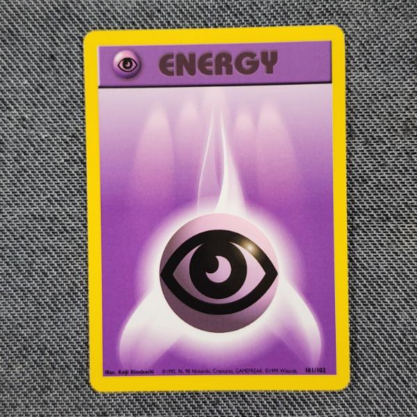 Psychic Energy 101/102 Vintage Base Set Pokemon Trading Card - Near Mint Condition