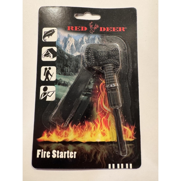 Brand New Red Deer Emergency Survival Fire Starter - Steel & Flint - High Quality