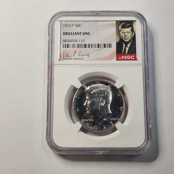 NGC Brilliant Uncirculated 2025-P Kennedy Half Dollar ft. Facsimile Signature