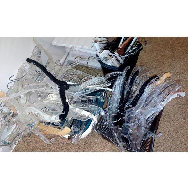 As Seen In Photo - large Box Of Clothes Hangers 1 of 2