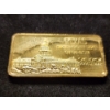 Image 3 : Vintage Gold Plated 28th State Texas One Troy Oz .999 Fine Silver Bar 