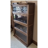 Image 2 : *Pick Up At Mantua Home-No Shipping Available* Stunning Oak 36Wx12Dx58H Leaded Glass Four Stack Barr