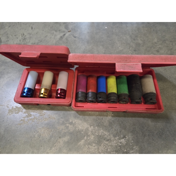 Large Colored Sockets In Hard Case