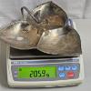Image 5 : Vintage 3-Compartment High Percentage Indian Silver 8" Serving Tray With Cobra Handle - 205.9g