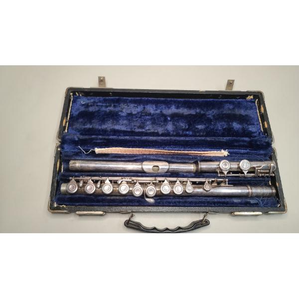 Haynes-Schwelm Co Professional 1920 LP OP G# C Silver 5872 Flute In Case