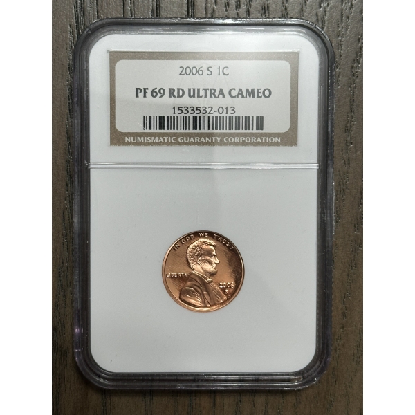 NGC PF69 RD Ultra Cameo 2006-S Lincoln Penny