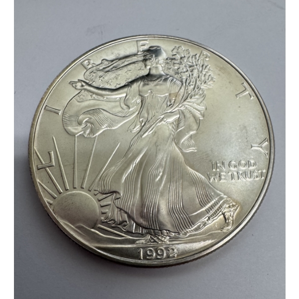 1992 American Silver Eagle One Oz .999 Fine Silver- Incredible Condition!