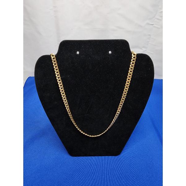 14K Yellow Gold Curb Cuban Link Necklace - 22in - 14.6 grams
