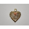 Image 1 : Gorgeous 10K Gold "I Love You" Heart Rose Pendant - Total Weight: 1.6g
