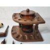 Image 5 : Vintage Wood Corner Cigar Pipe Stand With Assorted Pipes - Great Condition! 