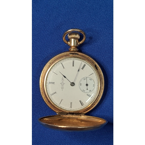 Vintage FAHYS Monarch No.1 Illinois Watch Co. Gold Filled Pocket Watch - Weight: 65.6g