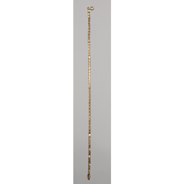 14K Yellow Gold 7.5" Bracelet (Broken Clasp) - Weight: 1.7g