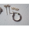 Image 5 : Assortment of Sterling Silver Jewelry: 1 Pair of Stud Earrings & 2 Single Hoop Earrings TW: 2.5g