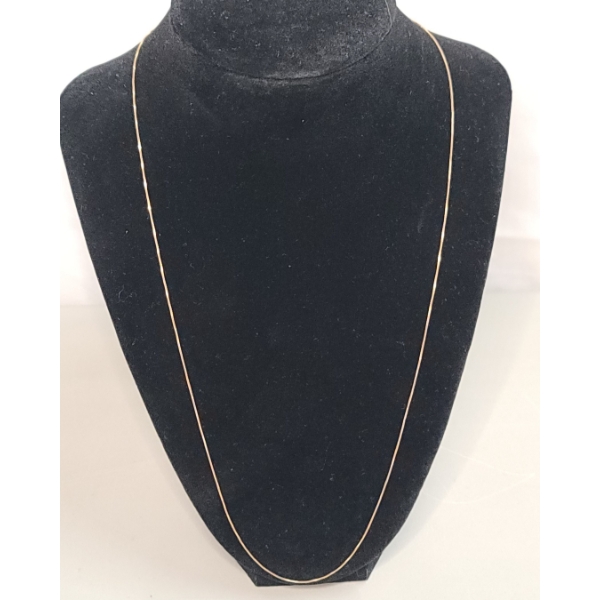 14K Yellow Gold 24" Gold Necklace - Weight: 1.3g
