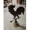 Image 1 : *Pick Up At Mantua Home-No Shipping Available* Neat Horseshoe Brand 19'' Brass Tabletop Rooster Weat