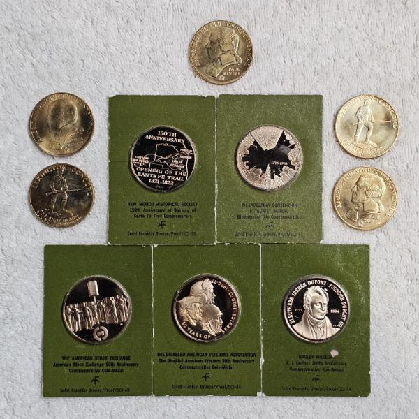 Collection Of 10 Vintage Medals And Commemorative Medallions