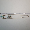Image 3 : Gold-Tone & Blue Stone Matching Necklace and Earrings Set 