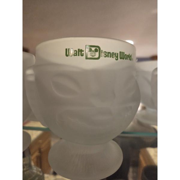 Five Frosted Disney Polynesian Village Tiki Glasses