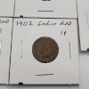 Image 6 : Five Assorted Years United States Indian Head Cents 
