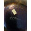 Image 3 : Latimer Signed Iridescent Bowl With Stand & Two Like New Faux Plants