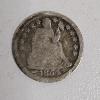 Image 1 : 1854 United States Seated Liberty 90% Silver Coin With Arrows FV: $.10