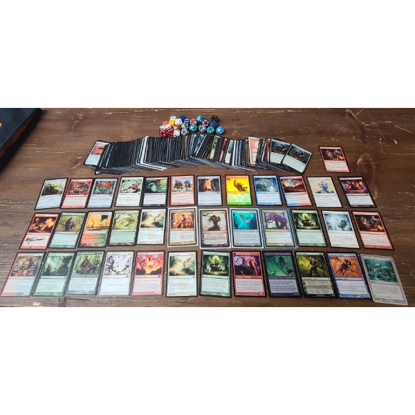 
Large Assortment Of Magic The Gathering Cards Including Dice, Signed, Holos & Common Cards