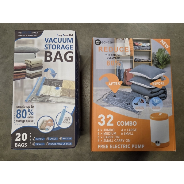 Two New Boxes Of Vacuum Storage Bags