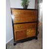 Image 3 : Men's Oriental Themed High Dresser / Chest Of Drawers - Two Tone Finish - Excellent - Measures: 50" 