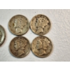 Image 4 : U.S. Coins: (1) Buffalo Nickel & (4) 90% Silver Mercury Dimes FV: $0.45