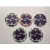 Image 2 : NFL Minnesota Vikings - Clay Poker Chip Set - Mint Condition - Complete Set 5 Chips - Hard To Find