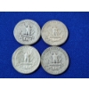 Image 2 : x4 Assorted Years U.S. 90% Silver Washington Quarters FV: $1.00