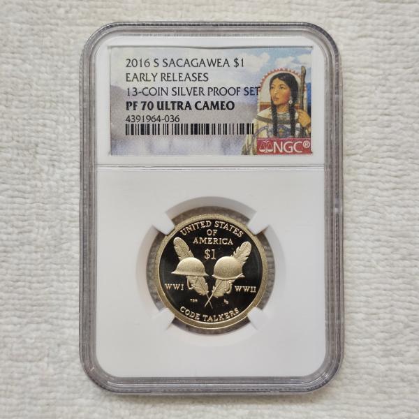 2016-S Native American (Sacagawea) $1 Proof Dollar, graded by the NGC as PF 70 Ultra Cameo