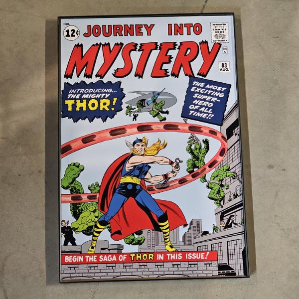 Marvel Comics Journey Into Mystery #83 Int. The Mighty Thor Framed Comic Book Glass Art (18x12")