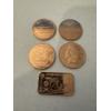 Image 1 : 5 - Rare Copper Rounds - 2nd Amendment, Indian & McKinley Copper Coins - I Troy Oz