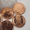 Image 4 : Tube Of (20) 1 ADVP Ounce .999 Fine Copper Rounds With Assorted Motifs