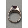 Image 6 : Mid-century Modern Style Sterling Silver & Amethyst Ring - Size 6 - Weight: 7.1g