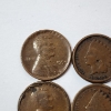 Image 2 : Four U.S. Cents: 1954 & 1928 Wheat / 1891 & 1907 Indian 