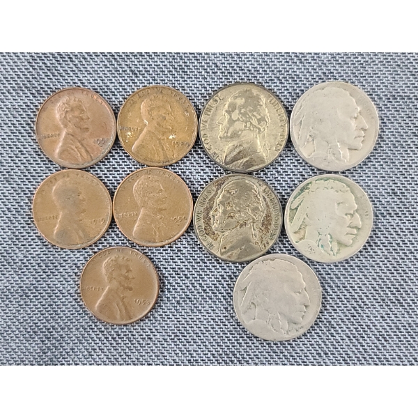 Lot of Assorted United States Collectible Coins Ft. Wheat Pennies, War Nickels & Buffalo Nickels!