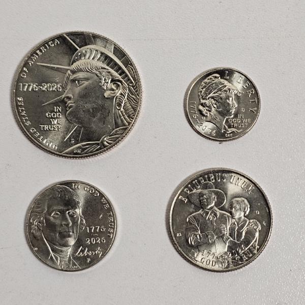 2026 U.S. Mint Semiquincentennial Coin Set commemorating the 250th Anniversary of the U.S. FV: $.90